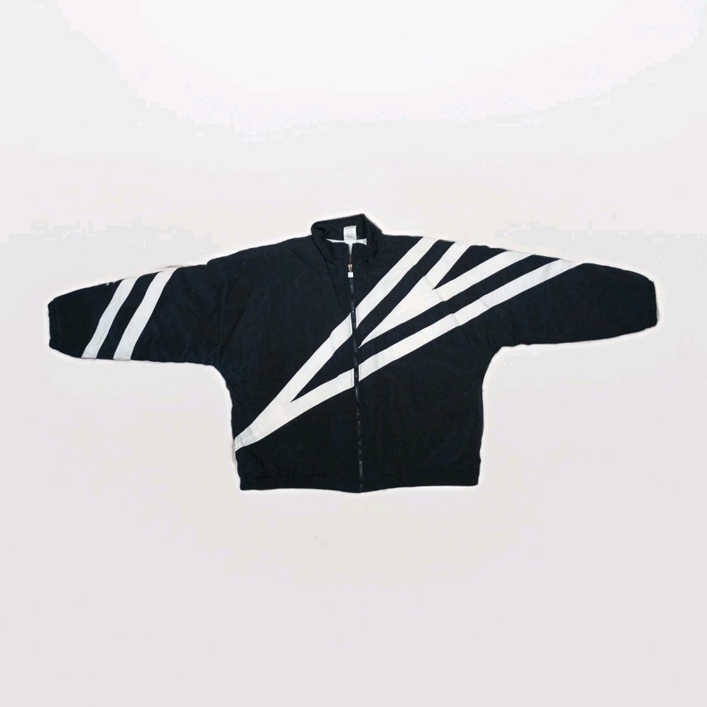 Vtg Umbro Heavy Insulated Windbreaker XL Jacket 90s Mens Black & White Football